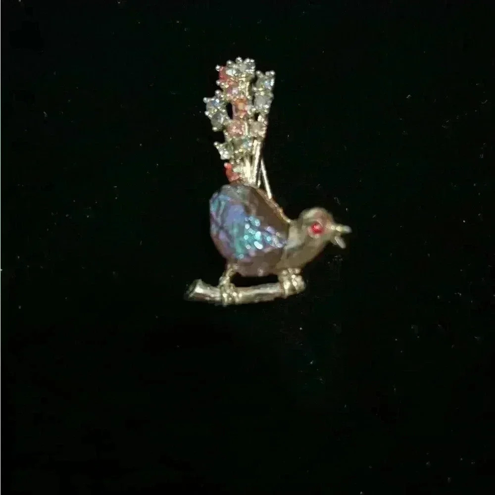 BSK Peacock Brooch